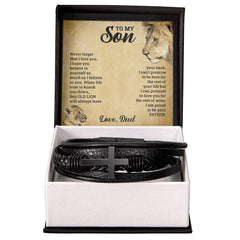 To My Son - Cross Bracelet
